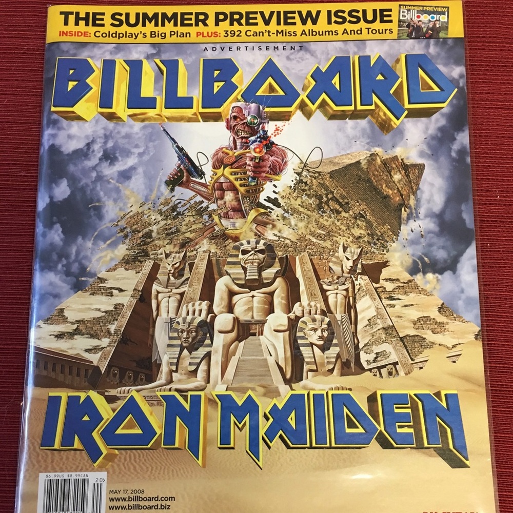 2008 Billboard Magazine Iron Maiden Edition RARE